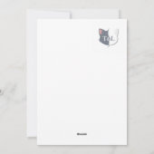 Tom and Luna Christmas Card Sledding Winter Scene シーズンカード (裏面)