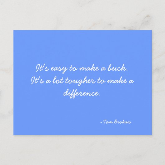 Tom Brokawを引用したポストカード ポストカード (正面)