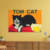 Tom Cat Lemon LabelOrosi（カリフォルニア州） キャンバスプリント (インサイチュ (リビング))