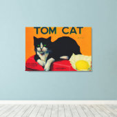 Tom Cat Lemon LabelOrosi（カリフォルニア州） キャンバスプリント (インサイチュ (ウッドフロア))