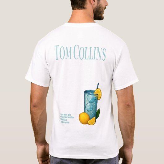 Tom Collins T-Shirt – Classic Gin Cocktail Tシャツ (裏面)