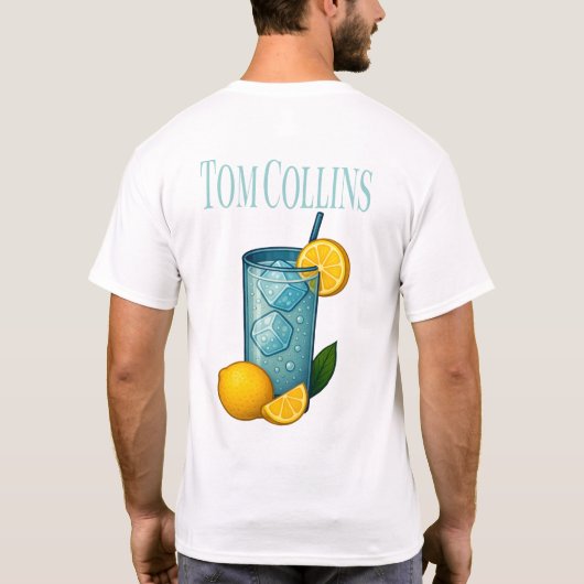Tom Collins T-Shirt – Classic Gin Cocktail Tシャツ (裏面)