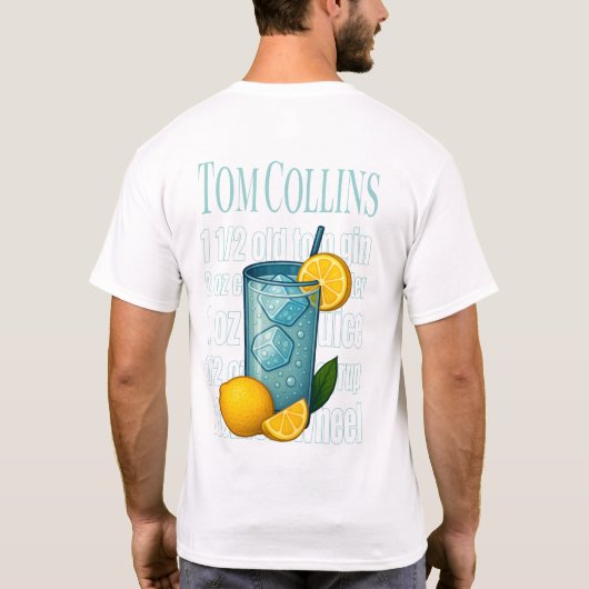 Tom Collins T-Shirt – Classic Gin Cocktail Tシャツ (裏面)
