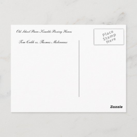 Tom Cribb vs. Thomas Molineauxポストカード ポストカード (裏面)