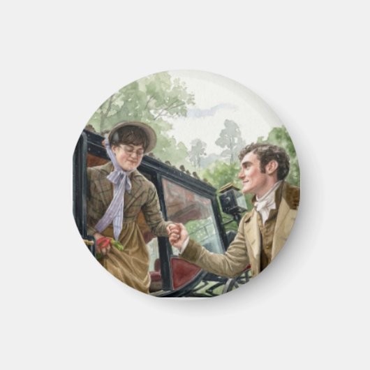 Tom handing Mary out of a carriage マグネット (正面)