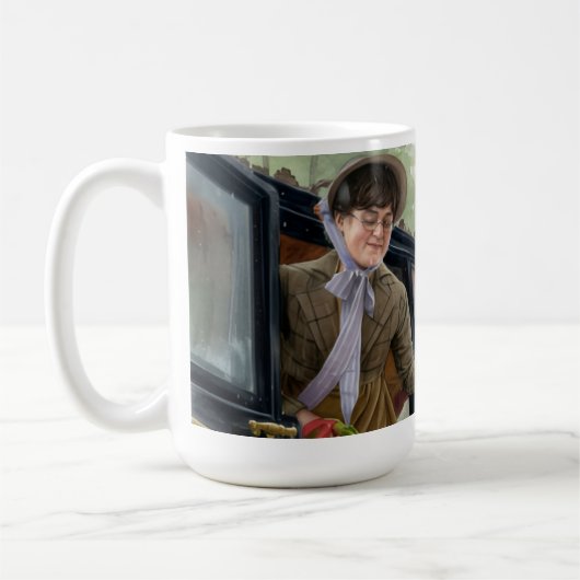 Tom helping Mary out of the carriage コーヒーマグカップ (左)