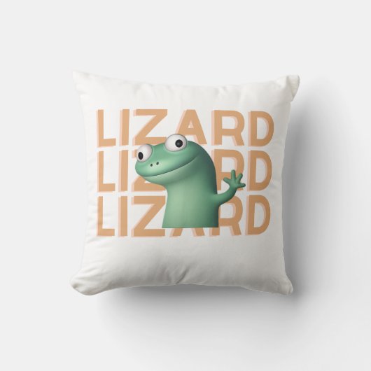 Tom Hopp Pillow – Mischief Mode! 🦎💥" クッション (正面)