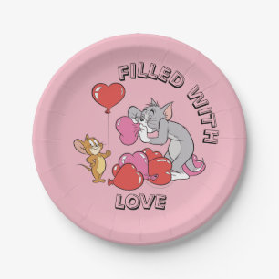 Tom & Jerry Inflate Valentine Heart Balloons ペーパープレート