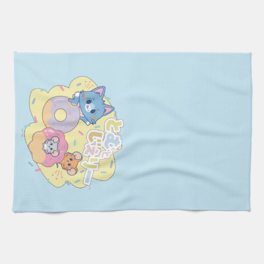 Tom、Jerry、Tuffyと一緒に楽しめるアニメドーナツ キッチンタオル (横)