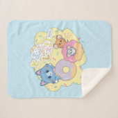 Tom、Jerry、Tuffyと一緒に楽しめるアニメドーナツ シェルパブランケット (正面(横))