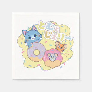Tom、Jerry、Tuffyと一緒に楽しめるアニメドーナツ スタンダードカクテルナプキン