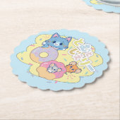 Tom、Jerry、Tuffyと一緒に楽しめるアニメドーナツ ペーパーコースター (アングル)