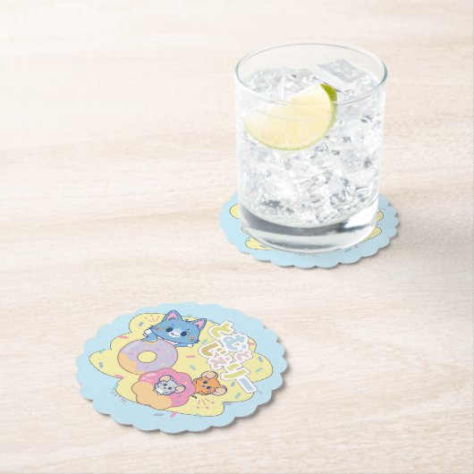 Tom、Jerry、Tuffyと一緒に楽しめるアニメドーナツ ペーパーコースター (インサイチュ)