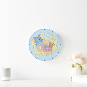 Tom、Jerry、Tuffyと一緒に楽しめるアニメドーナツ ラウンド壁時計