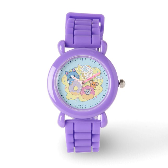 Tom、Jerry、Tuffyと一緒に楽しめるアニメドーナツ 腕時計 (正面)