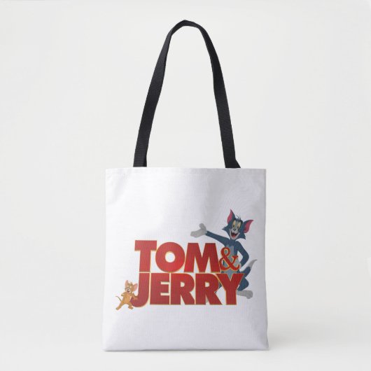 Tom & Jerry With Movie Logo トートバッグ (正面)
