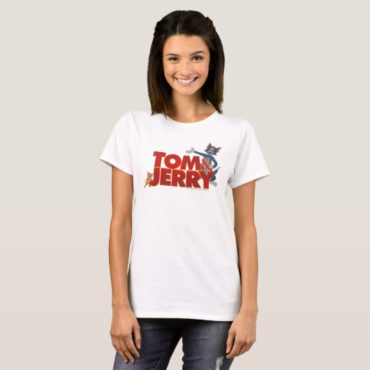 Tom & Jerry With Movie Logo Tシャツ (正面フル)