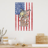 Tom & Jerry With US Flag ポスター (キッチン)