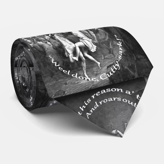 Tom Lost His Reason All Together Burns Night Grey ネクタイ (ロール)