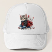 Tom & Luna Everyday Hat – Cute Cat Couple Baseball キャップ (正面)
