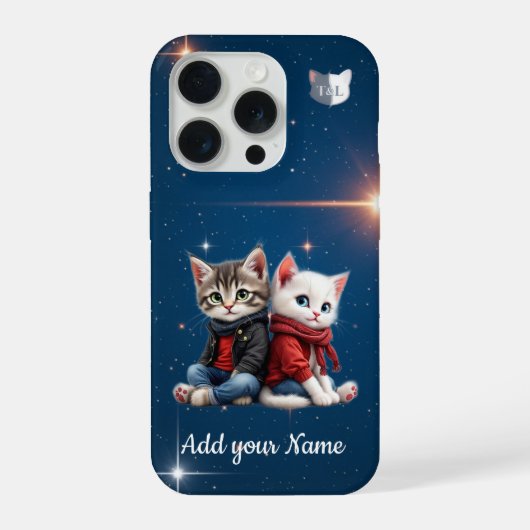 Tom & Luna – Personalized Starry Night Phone Case iPhoneケース (裏面)