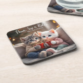 Tom & Luna’s Adventures™ – “Paws, Sip & Relax” Coa コースター (左側)