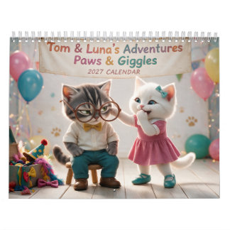 Tom & Luna’s Paws & Giggles 2027 ふざけたカレンダー カレンダー