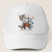 Tom & Luna Travel Hat – Cute Cat Adventure Cap キャップ (正面)