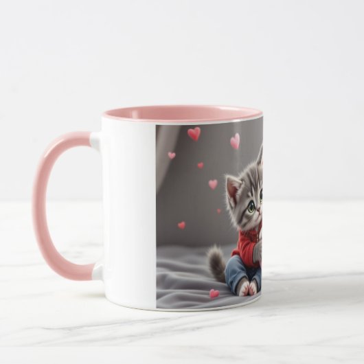 Tom & Luna – Valentine Cuddle Mug マグカップ (左)