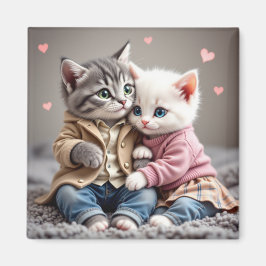 Tom & Luna Valentine Magnet | Cute Cat Magnet マグネット