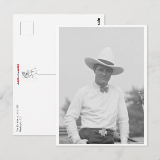 Tom Mix With Car, 5/21/1925#Tom Mix With Car# ポストカード (正面/裏面)