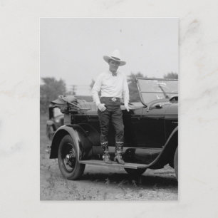 Tom Mix With Car, 5/21/1925#Tom Mix With Car# ポストカード