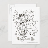 Tom Mouse Killer Tattoo 1 ポストカード (正面/裏面)