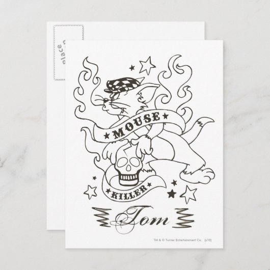 Tom Mouse Killer Tattoo 1 ポストカード (正面/裏面)