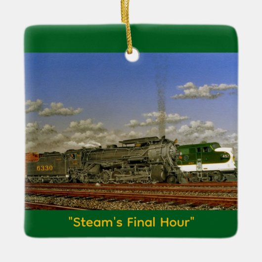 Tom Rock作 "Steam's Final Hour" セラミックオーナメント (正面)