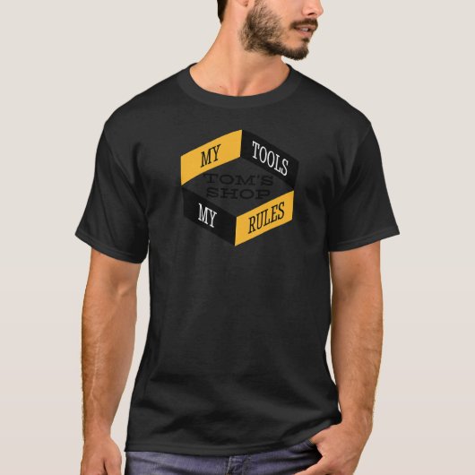 Tom S Shop My Tools My Rules Woodworker整備士W Tシャツ (正面)