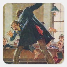 Tom Sawyer - Schoolmaster wipping スクエアシール