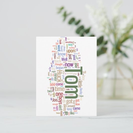 Tom Sawyer Word Cloud ポストカード (スタンド正面)