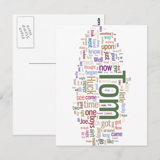 Tom Sawyer Word Cloud ポストカード (正面/裏面)
