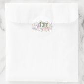 Tom Sawyer Word Cloud ラウンドシール (バッグ)