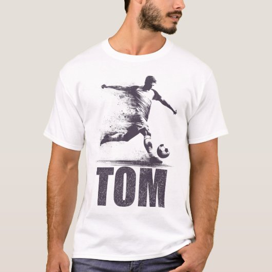 Tom Soccer Boys Personalized First Name Tom Tシャツ (正面)