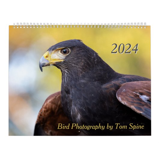 Tom Spineによる鳥の写真 – 2024 カレンダー (カバー)