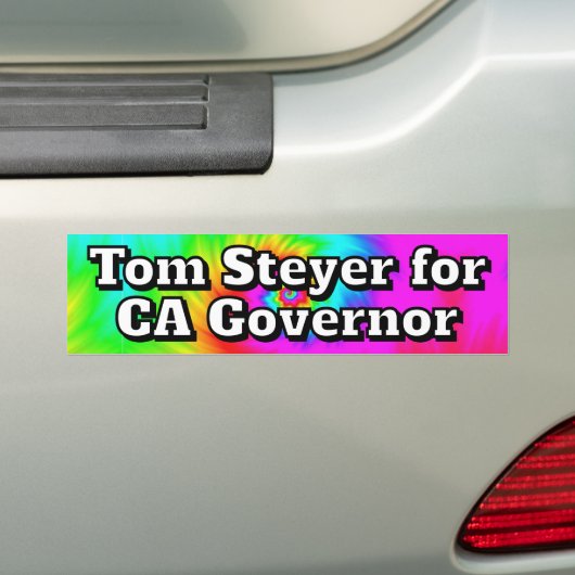 Tom Steyer カリフォルニア州知事候補 バンパーステッカー (車上)