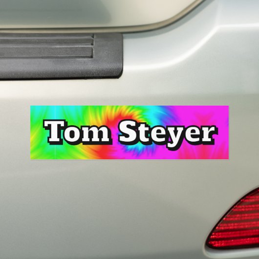 Tom Steyer ( 文字を変えてね )  バンパーステッカー (車上)