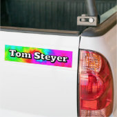 Tom Steyer ( 文字を変えてね )  バンパーステッカー (トラック上)