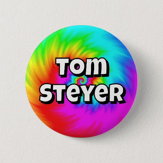Tom Steyer (文字を変更可能) 缶バッジ (正面)