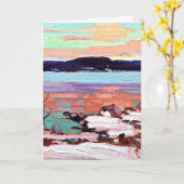 Tom Thomson – 雪のある風景 カード (黄色い花)