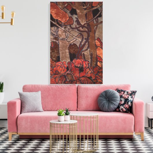 Tom Thomson - FOREST UNDERGROWTH I 1916 キャンバスプリント (インサイチュ (リビング))