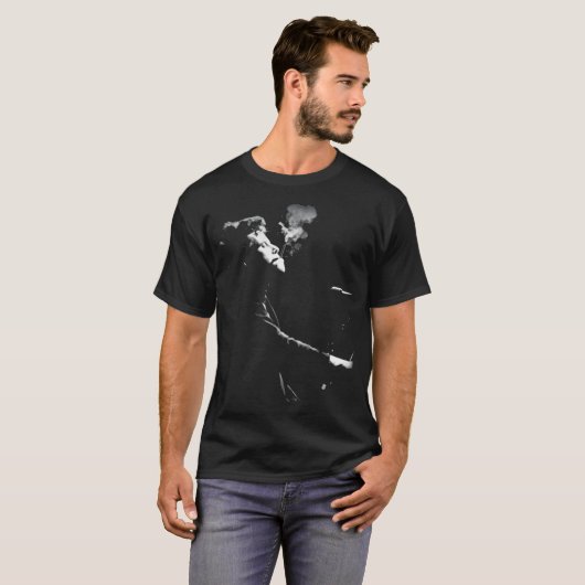 Tom Waits -喫煙 Tシャツ (正面フル)