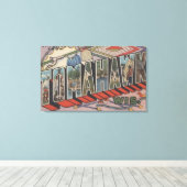 Tomahawk, Wisconsin – 大きな文字のシーン キャンバスプリント (インサイチュ (ウッドフロア))